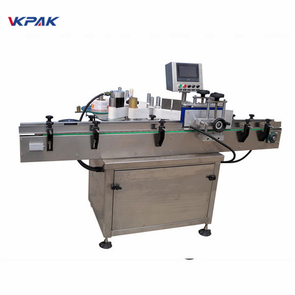 SUS304 Серво мотор Автоматична машина за етикетиране на кръгли бутилки PLC контрол